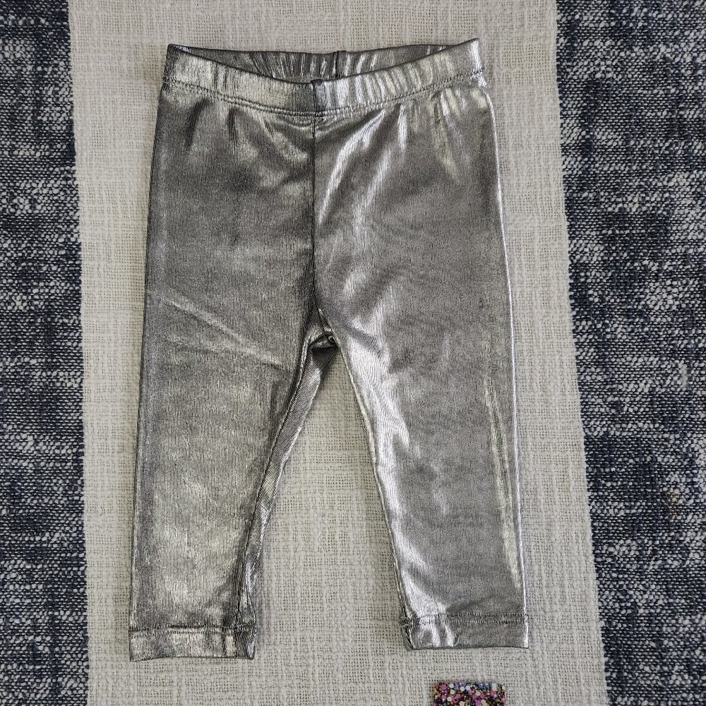 Juicy Couture Silver Metallic Pants (3 to 6 months)